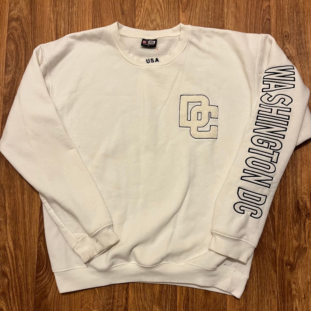 Vintage DC Washington USA Sweatshirt Men Large‎ Crewneck Pullover Long Sleeve
